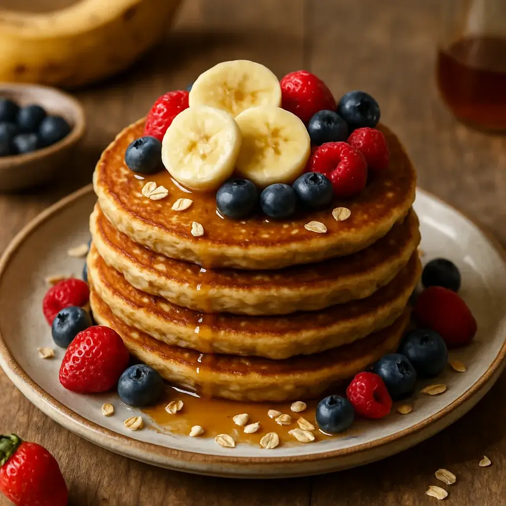 Banana Oat Pancakes