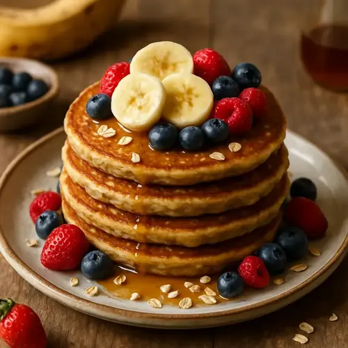Banana Oat Pancakes